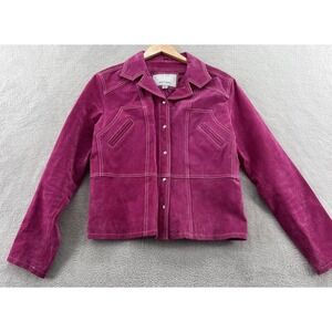 VTG Wilsons Leather Jacket Women's Large Western Hot Pink Maxima Snap